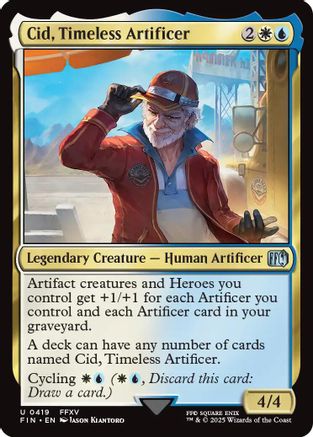 Cid, Timeless Artificer (0419) (FIN-419) - FINAL FANTASY - Premium MTG Single from Wizards of the Coast - Just $0.95! Shop now at Game Crave Tournament Store