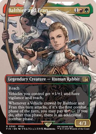 Balthier and Fran (Borderless) (0393) (FIN-393) - FINAL FANTASY Foil - Premium MTG Single from Wizards of the Coast - Just $0.81! Shop now at Game Crave Tournament Store