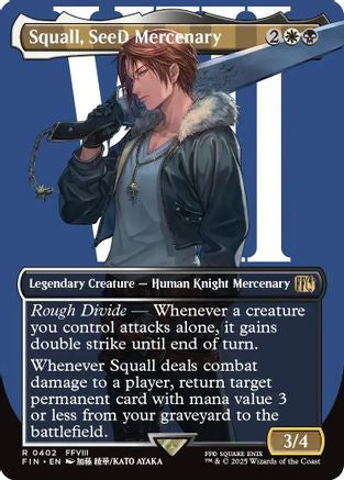 Squall, SeeD Mercenary (Borderless) (FIN-402) - FINAL FANTASY - Premium MTG Single from Wizards of the Coast - Just $1.15! Shop now at Game Crave Tournament Store