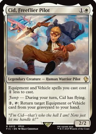 Cid, Freeflier Pilot (FIC-013) - Commander: FINAL FANTASY - Premium MTG Single from Wizards of the Coast - Just $0.52! Shop now at Game Crave Tournament Store