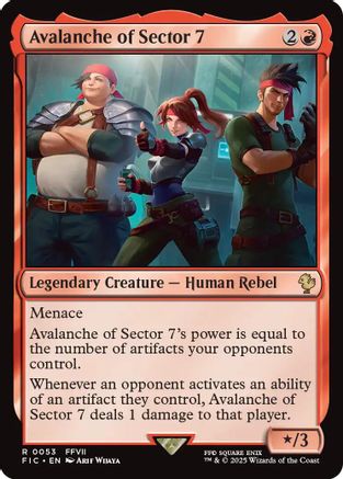 Avalanche of Sector 7 (FIC-053) - Commander: FINAL FANTASY - Premium MTG Single from Wizards of the Coast - Just $0.22! Shop now at Game Crave Tournament Store