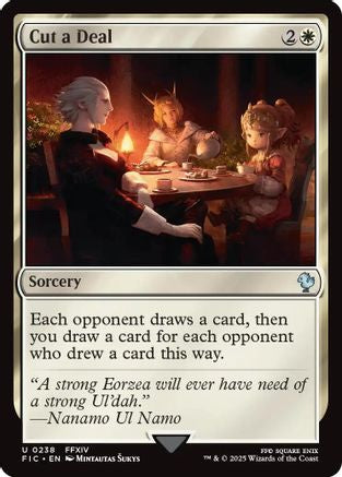 Cut a Deal (FIC-238) - Commander: FINAL FANTASY - Premium MTG Single from Wizards of the Coast - Just $0.08! Shop now at Game Crave Tournament Store