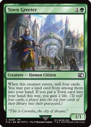 Town Greeter (FIN-209) - FINAL FANTASY Foil - Premium MTG Single from Wizards of the Coast - Just $0.09! Shop now at Game Crave Tournament Store