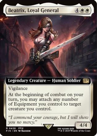 Beatrix, Loyal General (Extended Art) (FIN-426) - FINAL FANTASY - Premium MTG Single from Wizards of the Coast - Just $1.83! Shop now at Game Crave Tournament Store