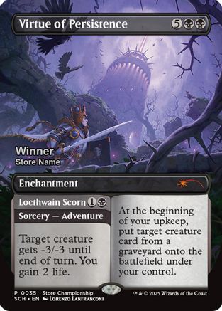 Virtue of Persistence (Winner) (GAME-035) - Game Day & Store Championship Promos - Premium MTG Single from Wizards of the Coast - Just $0! Shop now at Game Crave Tournament Store