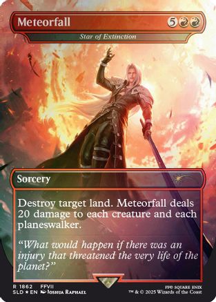 Meteorfall - Star of Extinction (Rainbow Foil) (SLD-1862) - Secret Lair Drop Series Foil - Premium MTG Single from Wizards of the Coast - Just $5.26! Shop now at Game Crave Tournament Store