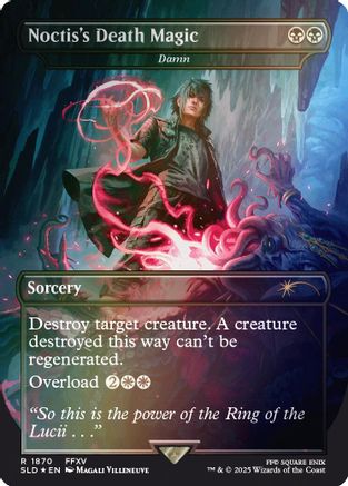 Noctis's Death Magic - Damn (Rainbow Foil) (SLD-1870) - Secret Lair Drop Series Foil - Premium MTG Single from Wizards of the Coast - Just $0.80! Shop now at Game Crave Tournament Store