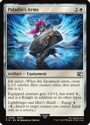 Paladin's Arms (FIN-028) - FINAL FANTASY Foil - Premium MTG Single from Wizards of the Coast - Just $0.08! Shop now at Game Crave Tournament Store