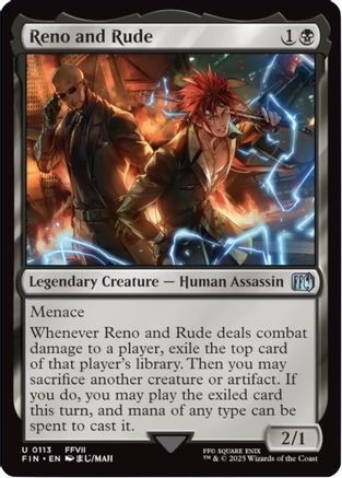 Reno and Rude (FIN-113) - FINAL FANTASY - Premium MTG Single from Wizards of the Coast - Just $0.08! Shop now at Game Crave Tournament Store