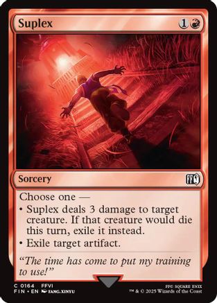 Suplex (FIN-164) - FINAL FANTASY Foil - Premium MTG Single from Wizards of the Coast - Just $0.08! Shop now at Game Crave Tournament Store