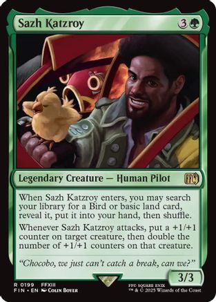 Sazh Katzroy (FIN-199) - FINAL FANTASY Foil - Premium MTG Single from Wizards of the Coast - Just $0.55! Shop now at Game Crave Tournament Store