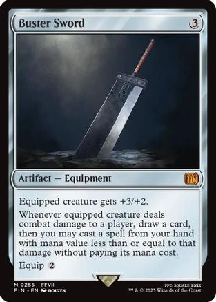 Buster Sword (FIN-255) - FINAL FANTASY Foil - Premium MTG Single from Wizards of the Coast - Just $15.57! Shop now at Game Crave Tournament Store