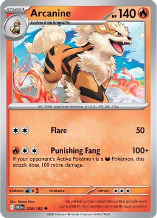 Arcanine 28 - SV10 Destined Rivals