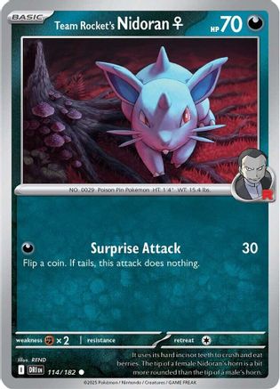 Team Rocket's Nidoran 114 - SV10 Destined Rivals
