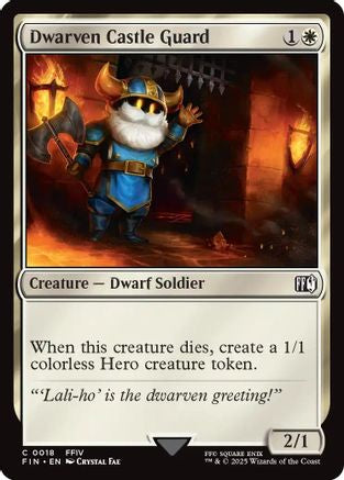 Dwarven Castle Guard (FIN-018) - FINAL FANTASY - Premium MTG Single from Wizards of the Coast - Just $0.08! Shop now at Game Crave Tournament Store