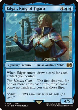 Edgar, King of Figaro (FIN-051) - FINAL FANTASY Foil - Premium MTG Single from Wizards of the Coast - Just $0.33! Shop now at Game Crave Tournament Store