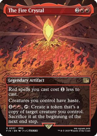 The Fire Crystal (Borderless) (FIN-337) - FINAL FANTASY - Premium MTG Single from Wizards of the Coast - Just $1.71! Shop now at Game Crave Tournament Store