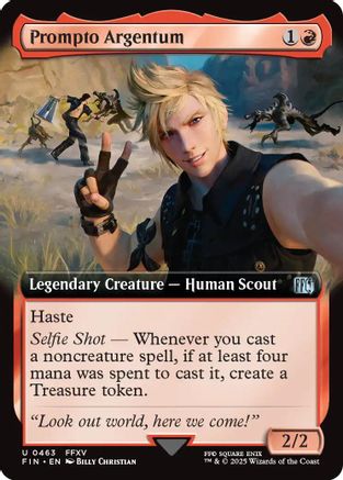 Prompto Argentum (Extended Art) (FIN-463) - FINAL FANTASY Foil - Premium MTG Single from Wizards of the Coast - Just $1! Shop now at Game Crave Tournament Store