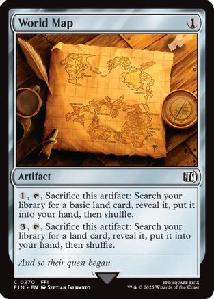 World Map (FIN-270) - FINAL FANTASY - Premium MTG Single from Wizards of the Coast - Just $0.08! Shop now at Game Crave Tournament Store