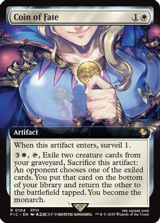 Coin of Fate (Extended Art) (FIC-104) - Commander: FINAL FANTASY - Premium MTG Single from Wizards of the Coast - Just $0.10! Shop now at Game Crave Tournament Store