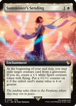 Summoner's Sending (Extended Art) (FIC-109) - Commander: FINAL FANTASY Foil - Premium MTG Single from Wizards of the Coast - Just $0.52! Shop now at Game Crave Tournament Store