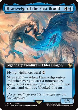 Hraesvelgr of the First Brood (Extended Art) (FIC-142) - Commander: FINAL FANTASY - Premium MTG Single from Wizards of the Coast - Just $0.36! Shop now at Game Crave Tournament Store