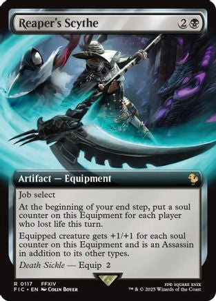 Reaper's Scythe (Extended Art) (FIC-117) - Commander: FINAL FANTASY Foil - Premium MTG Single from Wizards of the Coast - Just $0.49! Shop now at Game Crave Tournament Store