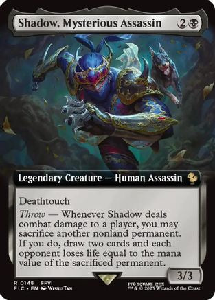 Shadow, Mysterious Assassin (Extended Art) (FIC-148) - Commander: FINAL FANTASY Foil - Premium MTG Single from Wizards of the Coast - Just $7.25! Shop now at Game Crave Tournament Store