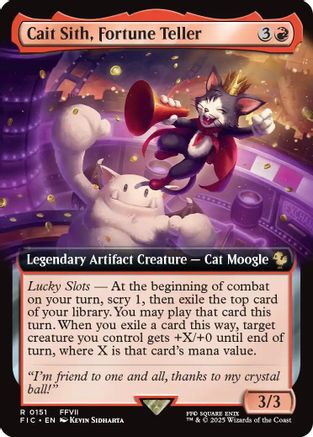 Cait Sith, Fortune Teller (Extended Art) (FIC-151) - Commander: FINAL FANTASY Foil - Premium MTG Single from Wizards of the Coast - Just $4.73! Shop now at Game Crave Tournament Store