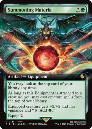 Summoning Materia (Extended Art) (FIC-124) - Commander: FINAL FANTASY Foil - Premium MTG Single from Wizards of the Coast - Just $0.41! Shop now at Game Crave Tournament Store