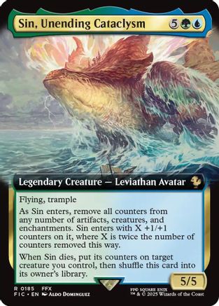Sin, Unending Cataclysm (Extended Art) (FIC-185) - Commander: FINAL FANTASY Foil - Premium MTG Single from Wizards of the Coast - Just $4.20! Shop now at Game Crave Tournament Store