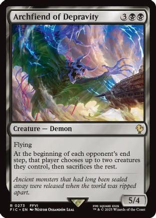 Archfiend of Depravity (Surge Foil) (FIC-273) - Commander: FINAL FANTASY Foil - Premium MTG Single from Wizards of the Coast - Just $1.73! Shop now at Game Crave Tournament Store