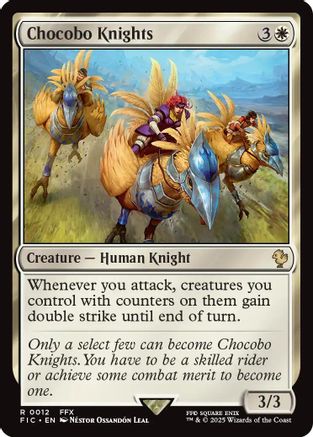 Chocobo Knights (Surge Foil) (FIC-012) - Commander: FINAL FANTASY Foil - Premium MTG Single from Wizards of the Coast - Just $1.26! Shop now at Game Crave Tournament Store