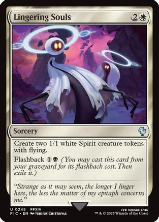 Lingering Souls (Surge Foil) (FIC-245) - Commander: FINAL FANTASY Foil - Premium MTG Single from Wizards of the Coast - Just $0.22! Shop now at Game Crave Tournament Store