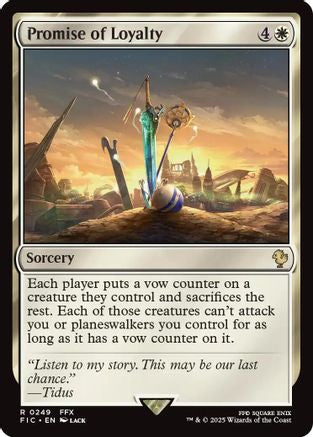 Game Crave Tournament Store - Promise of Loyalty (Surge Foil) (FIC-249) - Commander: FINAL FANTASY Foil Game Crave Tournament Store - Promise of Loyalty (Surge Foil) (FIC-249) - Commander: FINAL FANTASY Foil