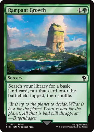 Rampant Growth (Surge Foil) (FIC-313) - Commander: FINAL FANTASY Foil - Premium MTG Single from Wizards of the Coast - Just $0.51! Shop now at Game Crave Tournament Store