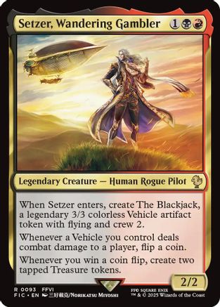 Setzer, Wandering Gambler (Surge Foil) (FIC-093) - Commander: FINAL FANTASY Foil - Premium MTG Single from Wizards of the Coast - Just $0.76! Shop now at Game Crave Tournament Store