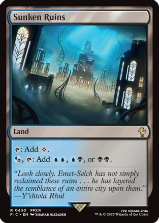 Sunken Ruins (Surge Foil) (FIC-430) - Commander: FINAL FANTASY Foil - Premium MTG Single from Wizards of the Coast - Just $3.93! Shop now at Game Crave Tournament Store