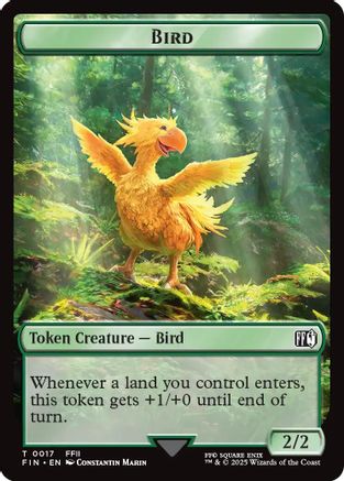 Game Crave Tournament Store - Bird (0017) // Wizard (0015) Double-Sided  Token (FIN-17 // 15)