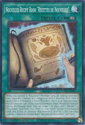 Nouvelles Recipe Book "Recettes de Nouvellez" (DUAD-EN067) - Duelist's Advance 1st Edition