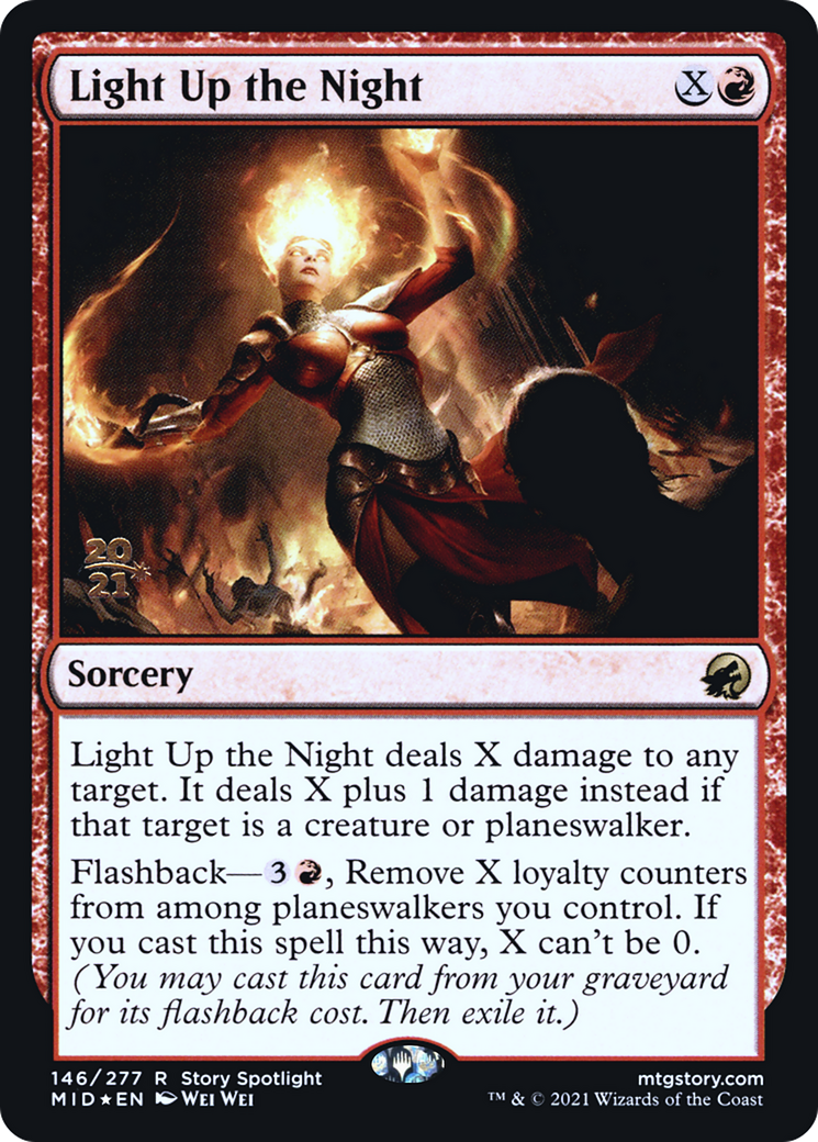 Light Up the Night (PMID-146S) - Innistrad: Midnight Hunt Promos Foil - Premium MTG Single from Wizards of the Coast - Just $0.11! Shop now at Game Crave Tournament Store