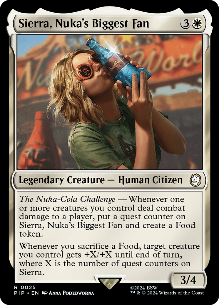 Sierra, Nuka's Biggest Fan (PIP-025) - Fallout - Premium MTG Single from Wizards of the Coast - Just $0.25! Shop now at Game Crave Tournament Store