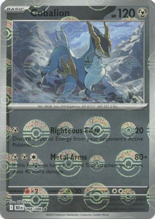 Cobalion (Poke Ball Pattern) 66 - SV Black Bolt Holofoil