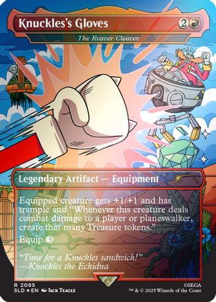 Knuckles's Gloves - The Reaver Cleaver (Rainbow Foil) (SLD-2095) - Secret Lair Drop Series Foil