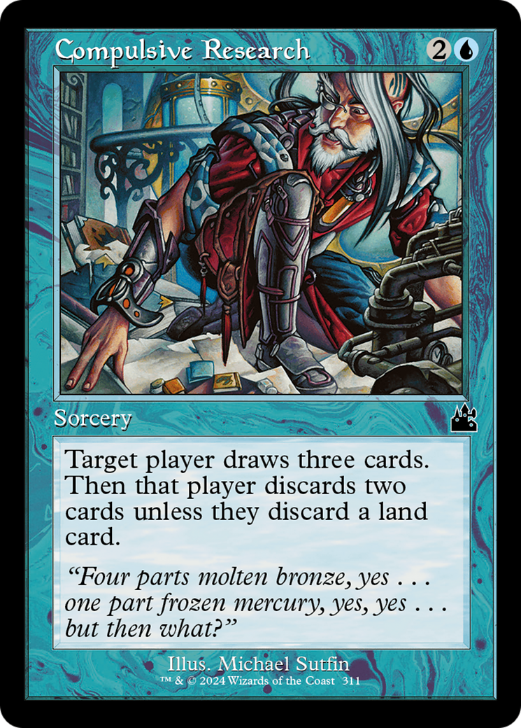 Compulsive Research (RVR-311) - Ravnica Remastered Foil - Premium MTG Single from Wizards of the Coast - Just $0.25! Shop now at Game Crave Tournament Store