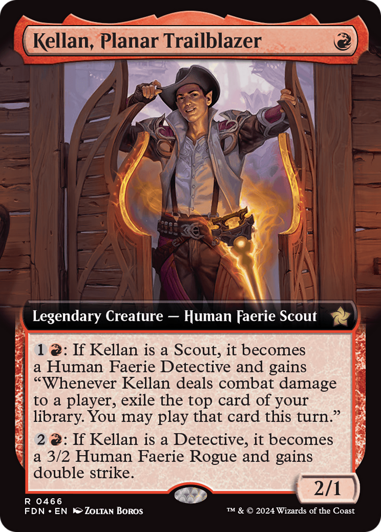 Kellan, Planar Trailblazer (Extended Art) (FDN-466) - Foundations: (Extended Art) Foil