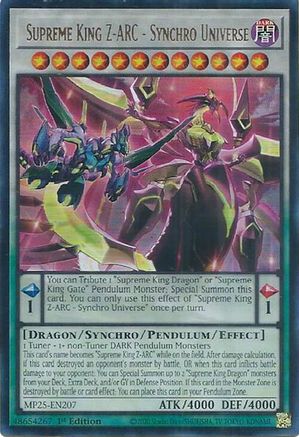 Supreme King Z-ARC - Synchro Universe (MP25-EN207) - 2025 Mega-Pack 1st Edition