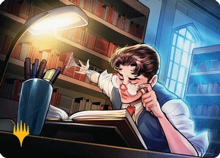 Peter Parker Art Card (33/54) (Gold-Stamped Planeswalker Symbol) (AASPM-033) - Art Series: Marvel's Spider-Man