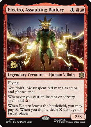 Electro, Assaulting Battery (PRE-076) - Prerelease Cards Foil