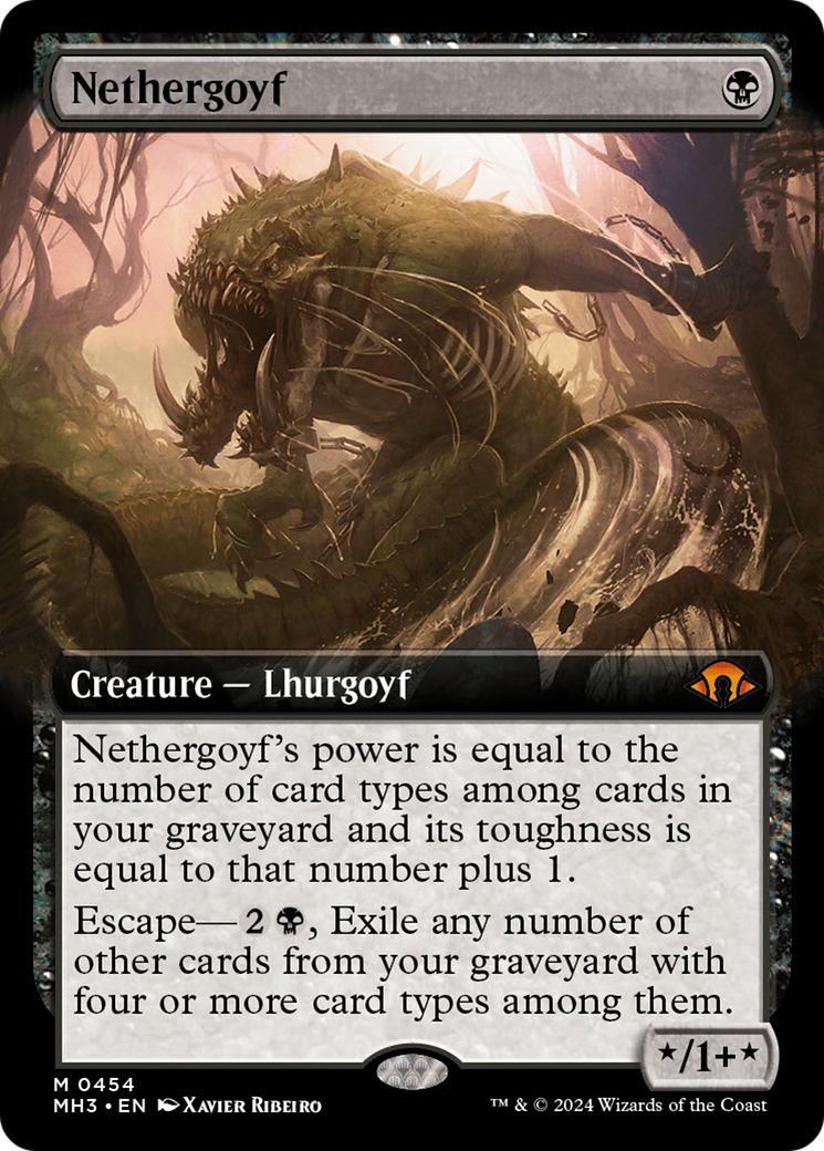 Nethergoyf (MH3-454) - Modern Horizons 3: (Extended Art) Foil - Premium MTG Single from Wizards of the Coast - Just $18.26! Shop now at Game Crave Tournament Store